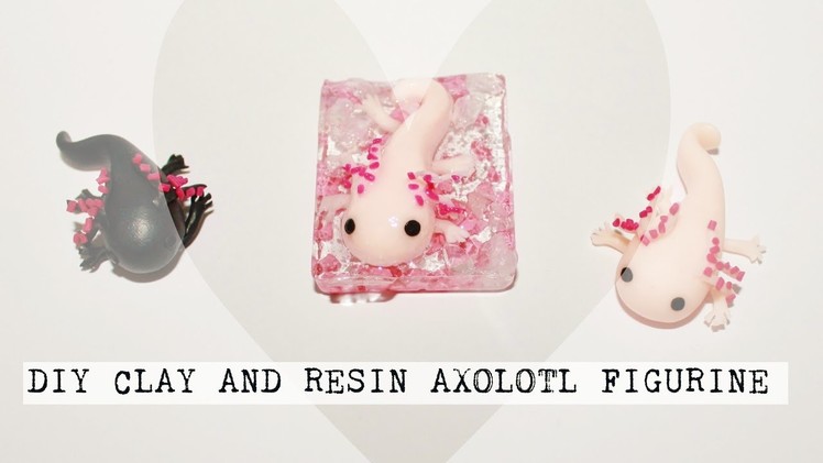 DIY Axolotl In Water | Clay and Resin Figurine Tutorial #1 | PassionFruitDIY