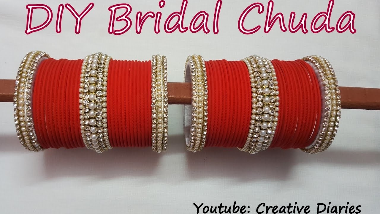 DIY Bridal Chuda: Make your own bridal chuda from old bangles at home in few easy and simple steps