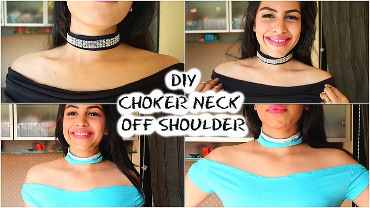 DIY CHOKER NECK OFF SHOULDER TOP | Shakshi Shetty