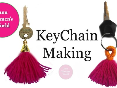 DIY Craft - How to Make Thread Tassel Key Chain Easy Tutorial