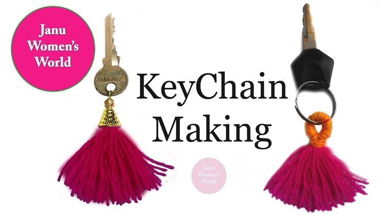 DIY Craft - How to Make Thread Tassel Key Chain Easy Tutorial