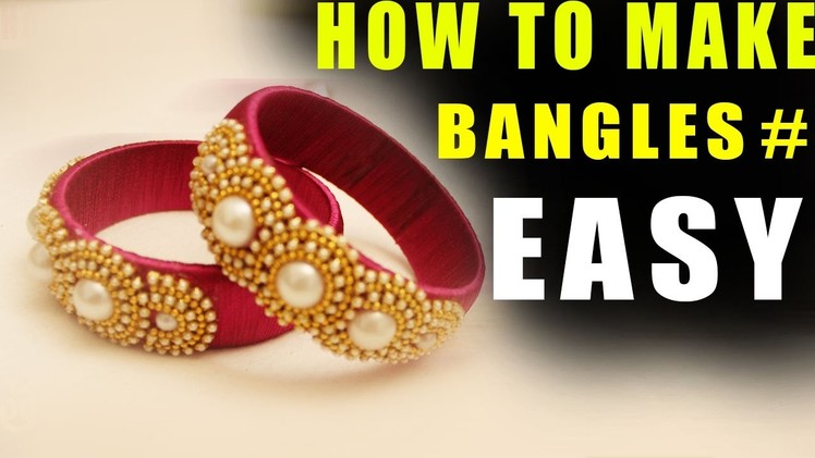DIY Fancy Bangles At Home| How to Make Zig zag Silk Thread Bangles Making Tutorial || for Beginners