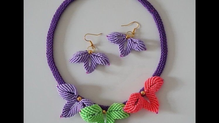 DIY Macrame tutorial. How to make pretty sweet macrame flowers for earrings or necklace.