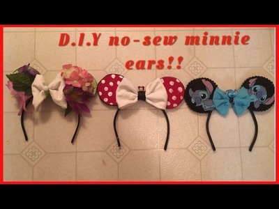 DIY|NO-SEW|Minnie Mouse ears!!