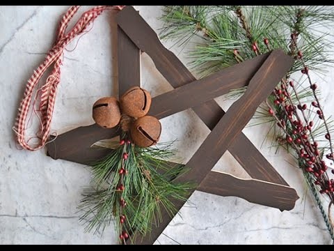 DIY Rustic Christmas Star Wall Hanging