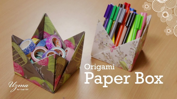 How to make Paper Box | Origami Craft Project | Easy and Pretty Storage Box