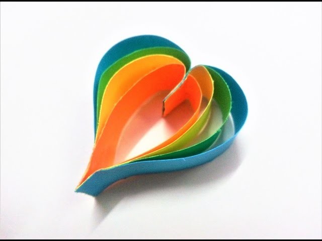 How to make paper heart for decorations | DIY Paper Craft Ideas, Videos & Tutorials.