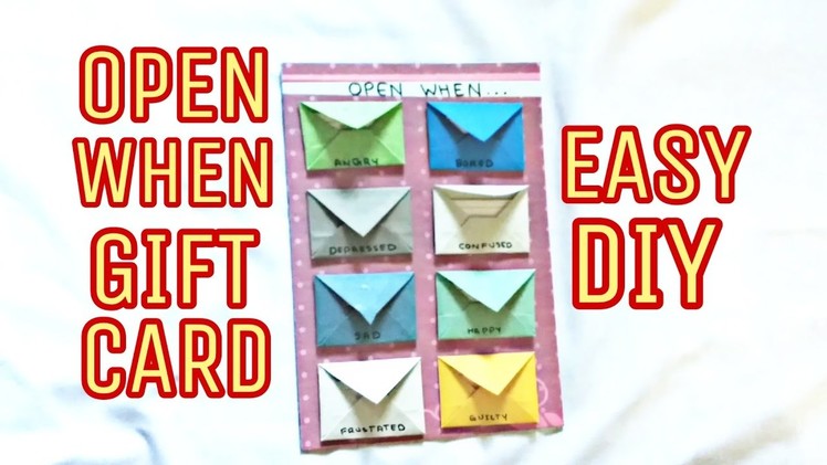 Open when Envelop Card, Easy DIY , Craft Guru