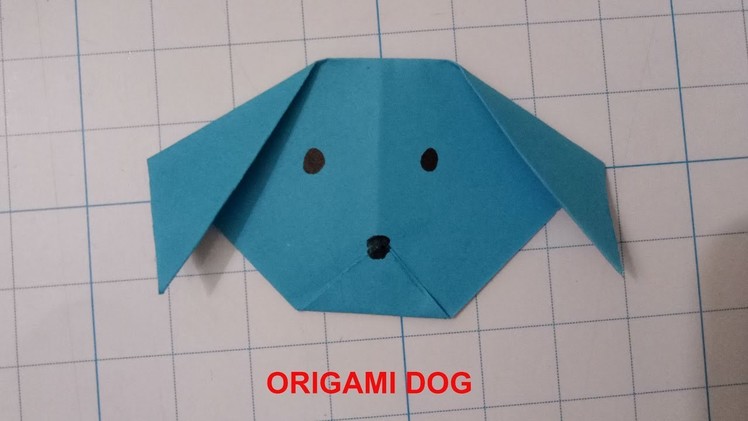 Origami dog face.easy origami for kids.diy paper toy.crafts paper dog