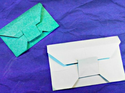 Origami paper Envelope Tutorial  easy letter card diy no glue