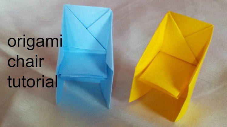 Paper Craft: How To Make Origami Chair Tutorial - Easy Origami in 5 Min DIY FOR ROOM DECOR.