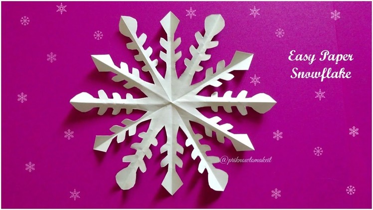 Paper snowflake tutorial || How to make simple paper snowflake || paper craft