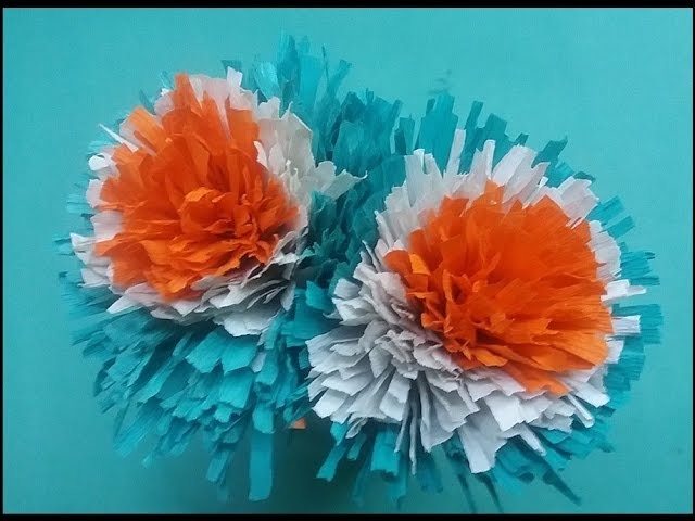 Republic day special  How to make  crepe paper marigold,Raj easy craft
