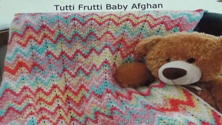 Tutti Frutti Crocheted Ripple Baby Afghan - So Easy.