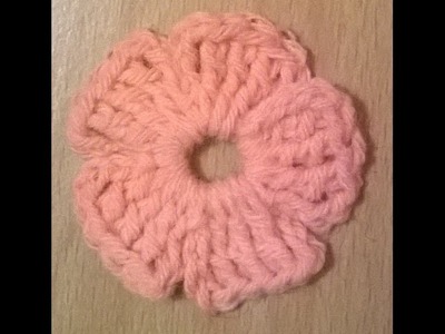 Crochet a five petal flower - easy tutorial in Malayalam & English
