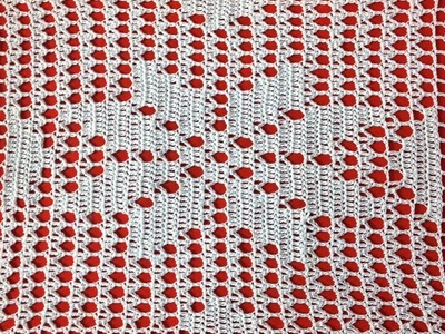 Crochet Filet Flower Place Mat Part 3