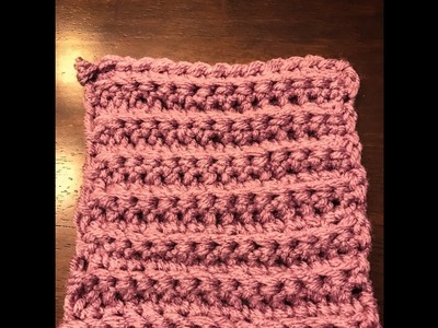 Crochet ribbed scarf tutorial