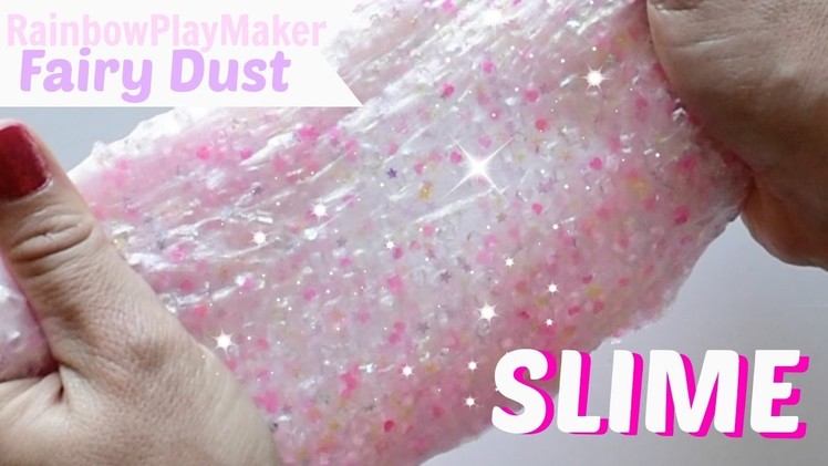 DIY FAIRY PIXIE DUST GLITTER HOLO Crunchy SLIME! How to make Tutorial ASMR Video