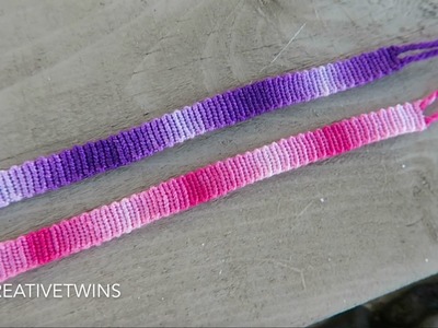 DIY How to make Ombre friendship bracelet | crafts by Creative Twins |