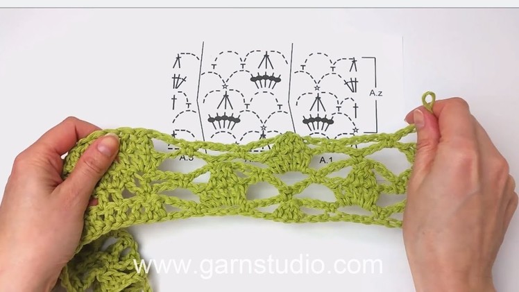 How to crochet A.1, A.2 and A.3 in DROPS 157-18