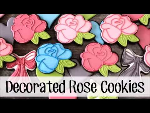 How to Make a Decorated Rose Sugar Cookie