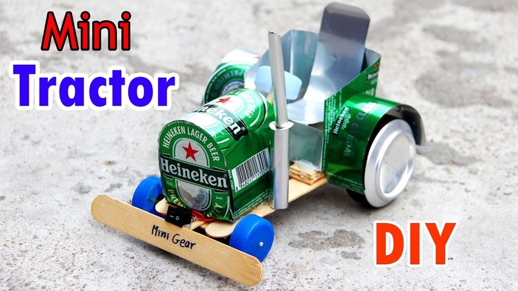 How to Make a Electric Tractor - Wow! Amazing Mini Tractor Very Simple