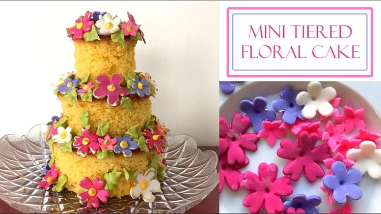 How to make a Mini Tiered Cake | Rustic Floral Design