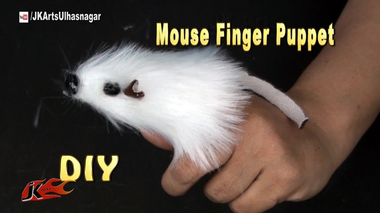 How to make a Mouse finger puppet  | No Sew DIY | JK Arts 1161