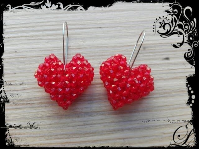 How to make a small heart earrings - DIY Valentine's day project