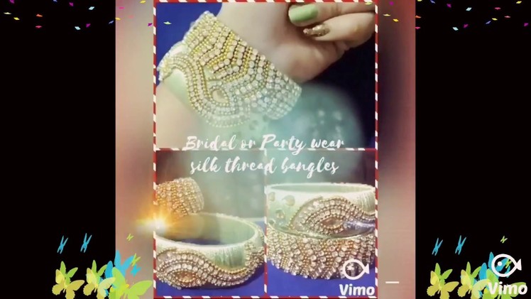 How To Make Designer Bridal Or Party Wear Peacock design Silk Thread Bangles