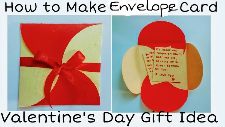 How to Make Envelope Card | Valentine's Day Card for Boyfriend. Girlfriend