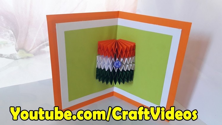 How to make National Flag of India 3D Card | Republic Day Card