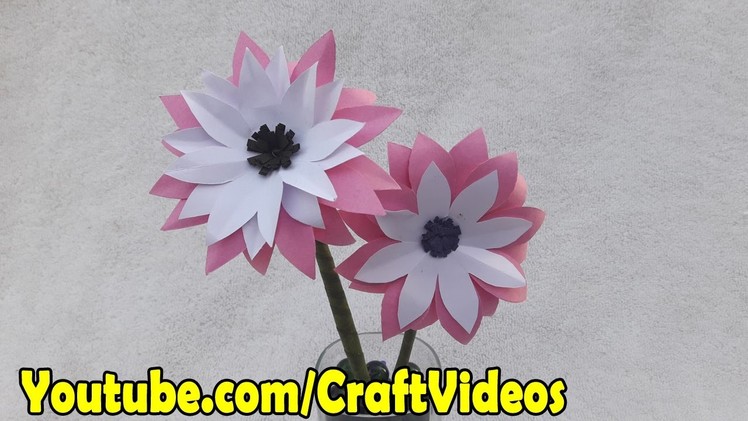 How to make Paper Flowers | Paper Flower making step by step