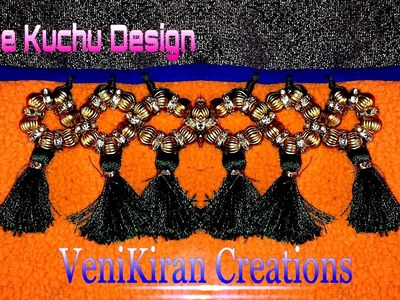 How to Make Saree Tassel.Kuchu design with Beads at Home - Design 11::Tutorial