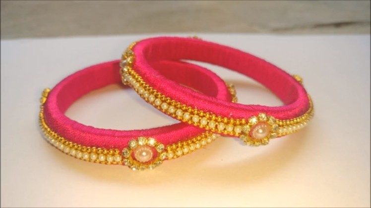 How to make silk thread bangles at home | indian silk thread bangles, diy silk thread bangles