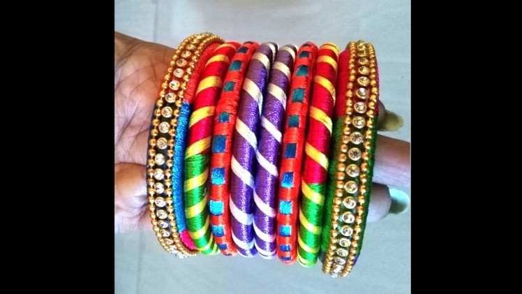 How to make silk thread bangles set