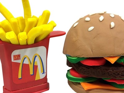 Play-Doh Learn Colors How To Make Happy Meal Hamburger & Fries Fun & Creative For Children