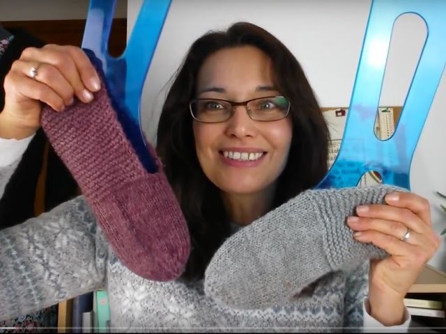 Simple house slipper knitting tutorial KAL part 1