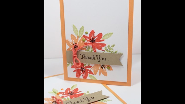 Stampin' Up! Avant Garden Sale a bration FREEBIE how to make a thank you card