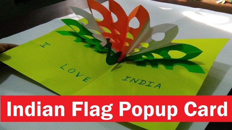 (Tricolour)Indian Flag Popup Card | How To | Greeting Card Making Idea