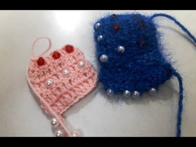 Working with pearl or beads on any crochet project - क्रोचिया से मोती कैसे लगाये