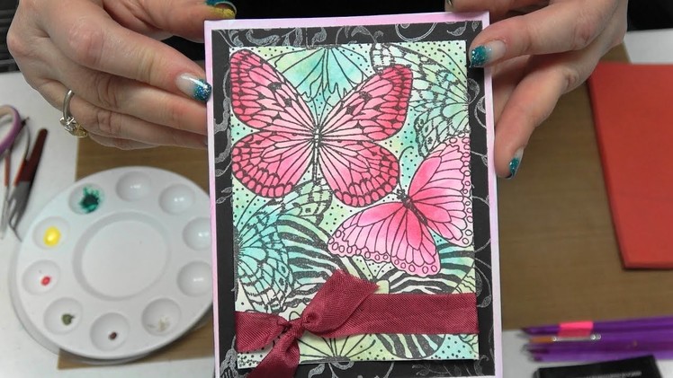 #180 Learn Daniel Simth Watercolors with Stamping & Embossing by Scrapbooking Made Simple