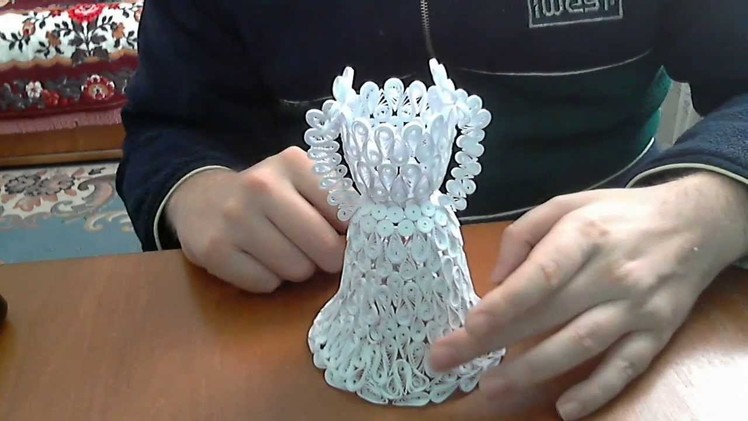 3D quilling wedding dress