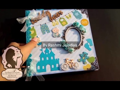 Baby Scrapbook. 1st year record book. Baby boy scrapbook. scrapbooking ideas |by Rashmi Jajodiya
