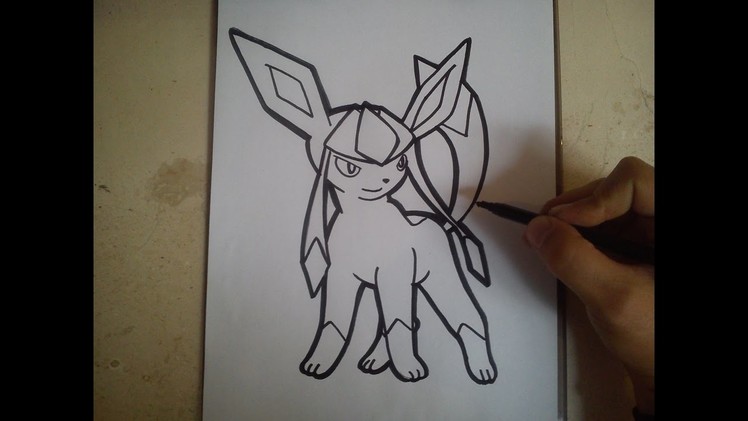 COMO DIBUJAR A GLACEON - POKEMON. how to draw glaceon - pokemon