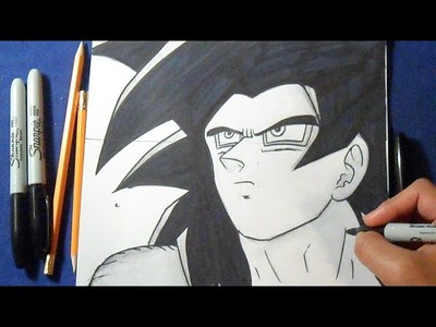 Cómo dibujar a Goku SSJ 4 "Dragon Ball GT" | How to draw Goku SSJ4