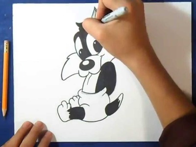 Cómo dibujar Gato Silvestre (Bebé) "Looney Tunes" | How to Draw wild cat