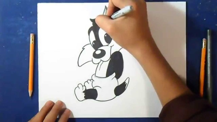Cómo dibujar Gato Silvestre (Bebé) "Looney Tunes" | How to Draw wild cat