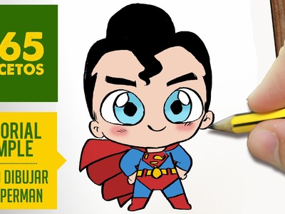 COMO DIBUJAR SUPERMAN KAWAII PASO A PASO - Kawaii facil - How to draw Superman