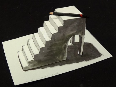 Drawing Simple Stairs, 3D Illusion